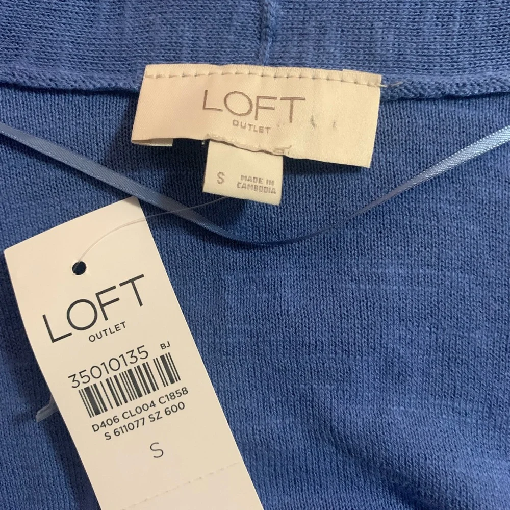 LOFT Blue Knit Sweater - Picture 3 of 4